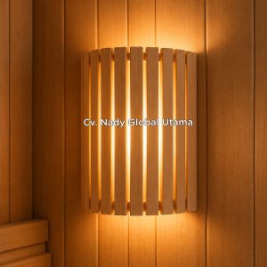 lampu kayu sauna - cv. nady global utama