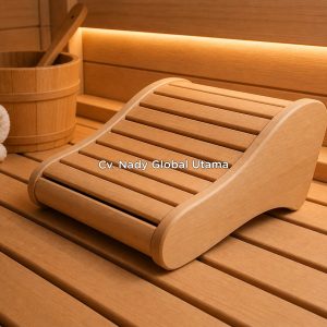 headrest kayu sauna - cv. nady global utama